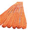 Orange 8:1 100 Tonne Polyester Round Sling , 120mm Heavy Duty Straps For Lifting